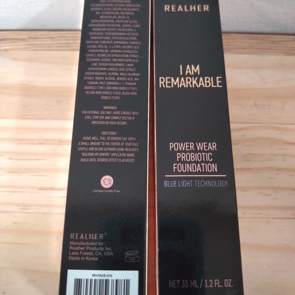 Realher foundation I am remarkable, sienna 1.2 oz x2 - Picture 2 of 3